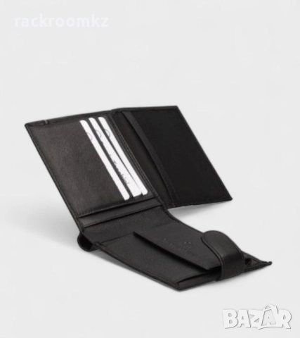 Мъжки портфейл в черен цвят с копче Sergio Tacchini 50116P033, снимка 4 - Портфейли, портмонета - 51546252