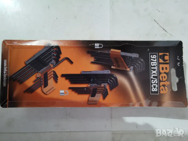 Комлпект ключове Г-образни TORX с обла глава (8 бр) дълга серия, 97BTXL/SC8, Beta Tools, снимка 5 - Ключове - 49265462