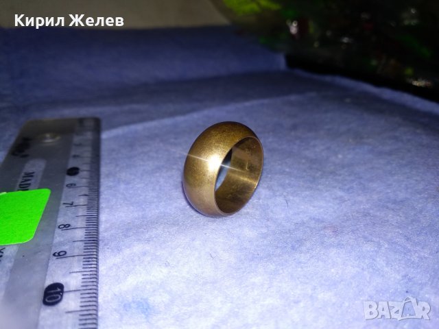 СТАРА ПОЗЛАТЕНА МЪЖКА ХАЛКА РЕТРО ПРЪСТЕН с ПЕЧАТИ 585 и 14К РЪЧНА ИЗРАБОТКА За КОЛЕКЦИЯ 32588, снимка 11 - Антикварни и старинни предмети - 39723558