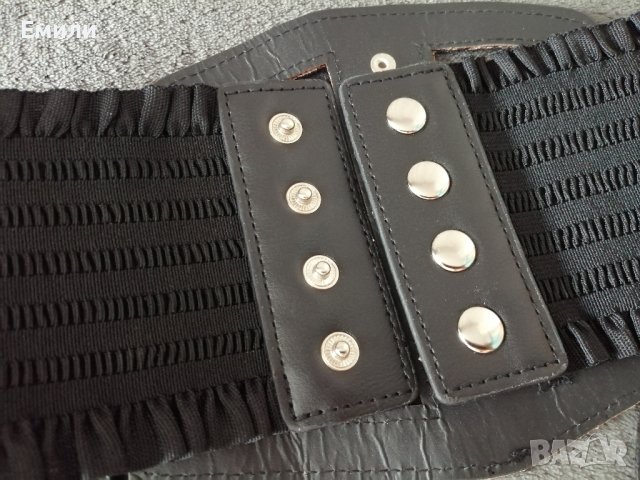 Корсет колан от еко кожа с дантела и връзки, снимка 18 - Корсети, бюстиета, топове - 37293667