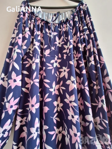 СТРАХОТНА РОКЛЯ ЕФЕКТЕН ДЕСЕН 3XL-4XL, снимка 5 - Рокли - 50840580