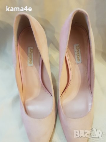 DUNE нови розови велурени обувки с ток-уникално елегантни!, снимка 2 - Дамски обувки на ток - 33994588