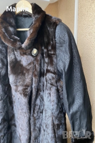 Дамско палто от норка (Nerz), кафяво, без забележки