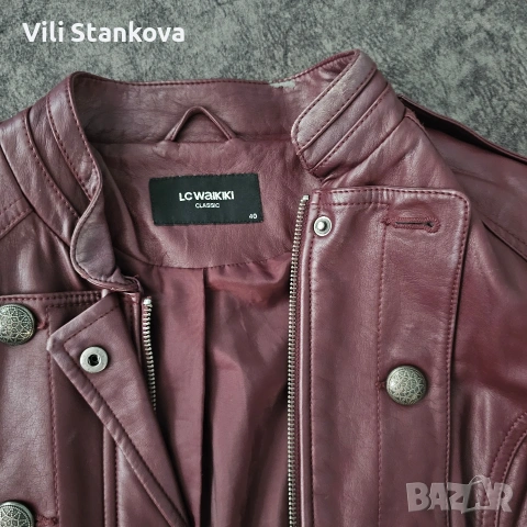 кожено манто, снимка 2 - Палта, манта - 54130693