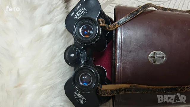 Бинокъл Carl Zeiss Jena 10x50 Jenoptem MC 1980г., снимка 3 - Екипировка - 56280717