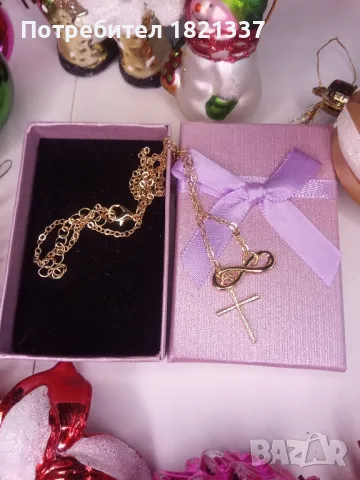 Колие кръст с безкрайност, снимка 3 - Колиета, медальони, синджири - 48311007