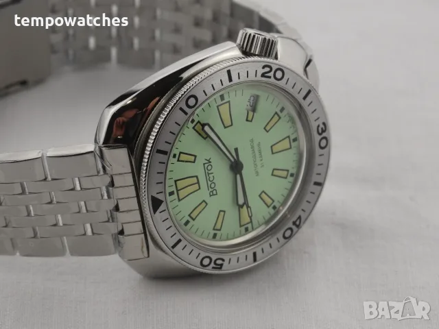 ВОСТОК АМФИБИЯ АВТОМАТИЧЕН-"ЧЕРЕПАХА"-"LIME" ref: 70086В, снимка 7 - Мъжки - 48082146