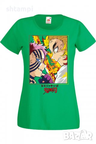 Дамска тениска Demon Slayer Rengoku VS Akaza,Анимация,игра,Празник,Повод., снимка 7 - Тениски - 38058329