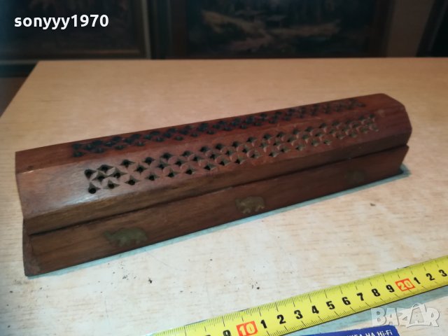 дървена кутия с златни слончета 0611201919, снимка 16 - Колекции - 30699659