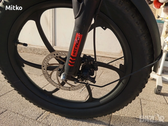 20 цола електрически алуминиев велосипед с 7 скорости усилени ляти капли амортисьори предни дискови , снимка 11 - Велосипеди - 53976594