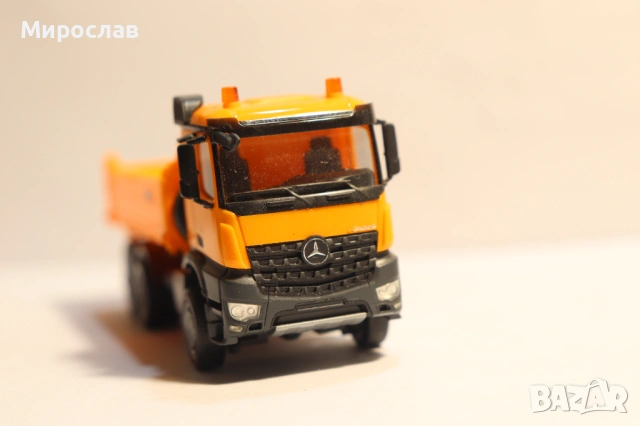 HERPA H0 1/87 MERCEDES AROCS САМОСВАЛ ГОНДОЛА КАМИОН МОДЕЛ, снимка 6 - Колекции - 53129058