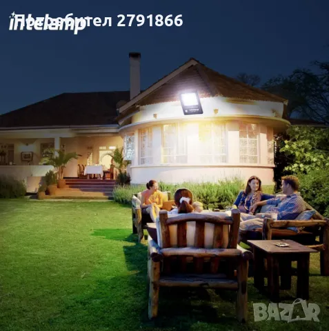 Соларна външна лампа със соларен панел,3000LM,супер ярка 12000mAh,дистанционно,режими, снимка 8 - Соларни лампи - 50264893