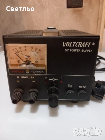 Лабораторно захранване Voltcraft 0-30V  1.2A, снимка 2 - Друга електроника - 50731137