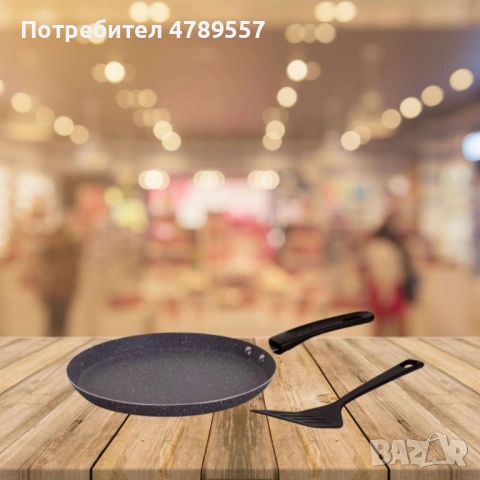 Тиган за палачинки с шпатула Oliver Voltz,, снимка 2 - Други - 54333976