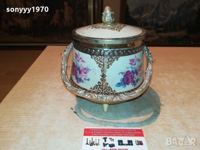 МЕТАЛНА КУТИЯ С КАПАК И ДРЪЖКА ОТ ФРАНЦИЯ 2609212010