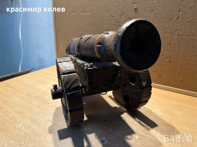 дървено оръдие сувенир, снимка 3 - Антикварни и старинни предмети - 52321240