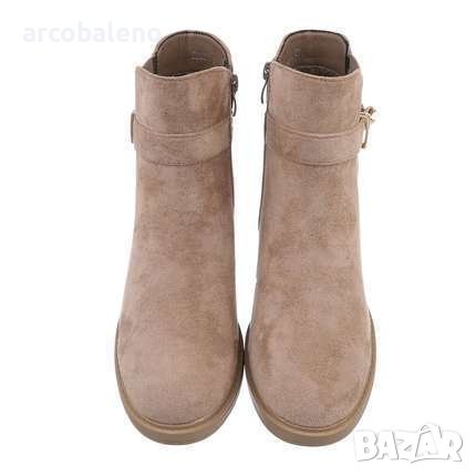 Класически дамски боти от велур, 3цвята, снимка 5 - Дамски боти - 42051291