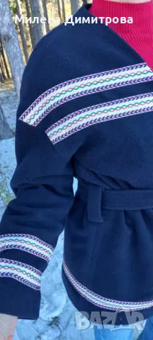 Кашмирено палто тип кимоно ръчна изработка , снимка 6 - Палта, манта - 48868146