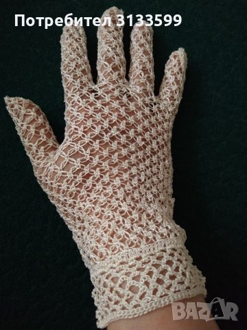 Ръчно плетени РЪКАВИЦИ  от КОПРИНА , снимка 3 - Ръкавици - 37466883