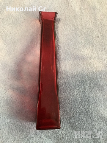 Ваза за цветя модерен  цветно стъкло височина 29 см , снимка 2 - Декорация за дома - 51481693