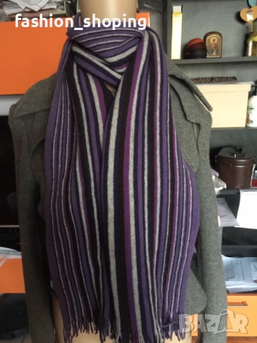 Зимен шал вълна Tommy Hilfiger, снимка 9 - Шалове - 52048369