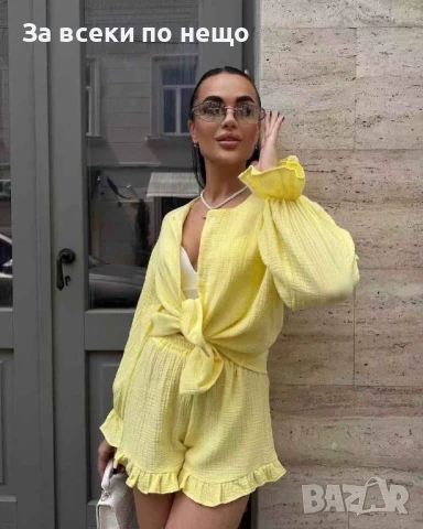 Дамски Летен Сет От Две Части - Налични Различни Цветове Код A670, снимка 4 - Комплекти - 50677278