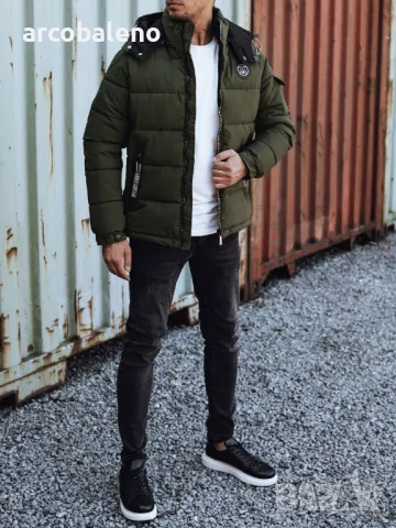 Мъжко зимно ватирано яке с качулка, 4цвята , снимка 15 - Якета - 47434573