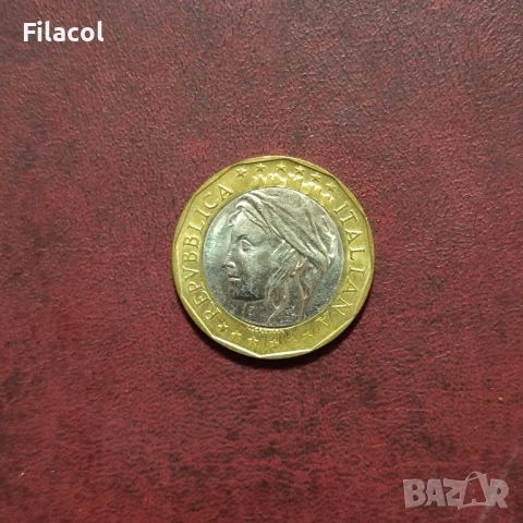 Италия 1000 лири 1998 година, снимка 2 - Нумизматика и бонистика - 52915937