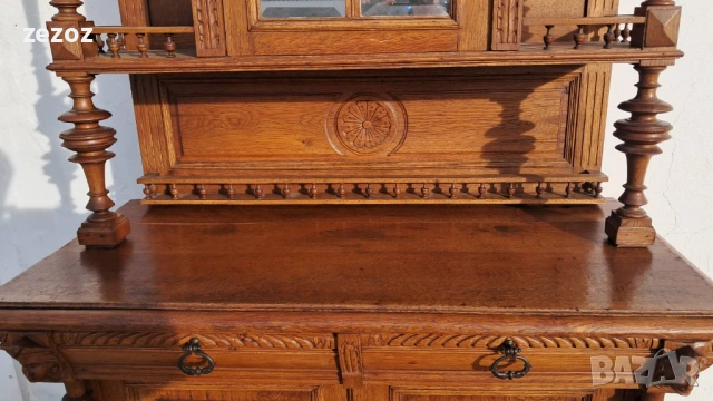 Антикварен шкаф масив №30, снимка 5 - Шкафове - 53259246