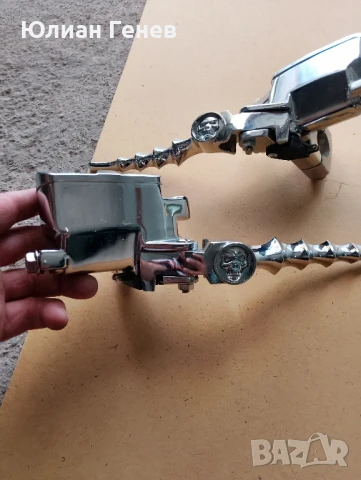 Комплект дръжки за съединител и спирачка -хром, снимка 4 - Мотоциклети и мототехника - 50607059