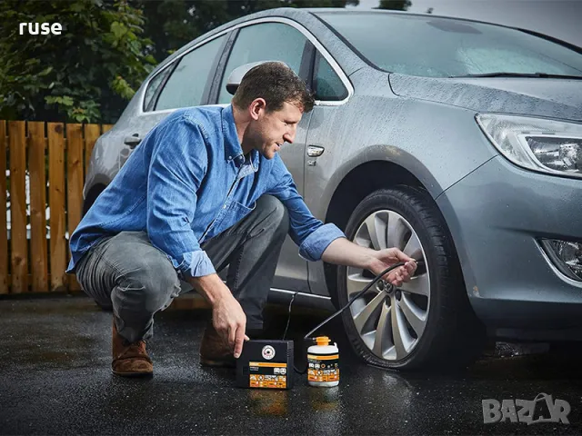 НОВИ! Компресор и TYREseal KIT упътнител за спукани гуми Osram OTSK4, снимка 7 - Компресори - 47268503