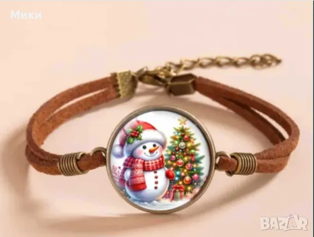 Дамски и мъжки гривни от PU кожа, колиета с бухал, снимка 7 - Гривни - 48676796