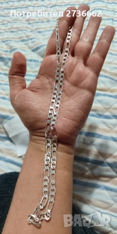 Сребърен ланец Картие, снимка 4 - Колиета, медальони, синджири - 51151937