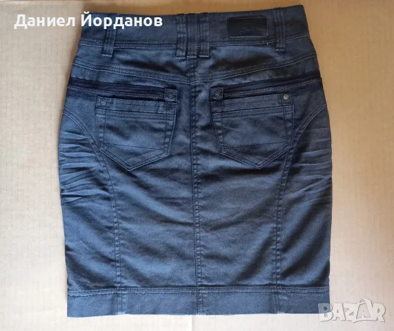 Къса черна дънкова пола Sia Mia, XS, снимка 3 - Поли - 55835663