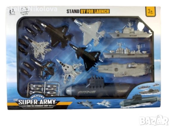 Игрален комплект Подводница, Кораби и Самолети, снимка 1 - Влакчета, самолети, хеликоптери - 42590417