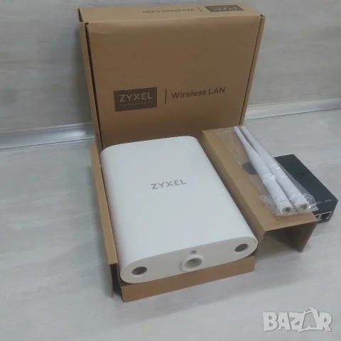 ТОП: Нова Външна WiFi 6 Точка за достъп Zyxel NWA55AXE AX1800 Gigabit PoE IP55, снимка 2 - Мрежови адаптери - 56155779