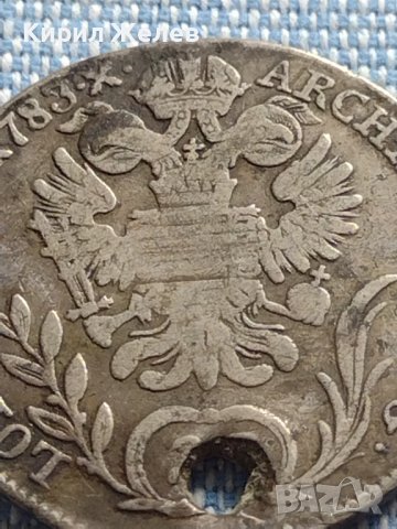 Сребърна монета 20 кройцера 1783г. Йозеф втори Будапеща Свещена Римска империя 13746, снимка 7 - Нумизматика и бонистика - 42888252