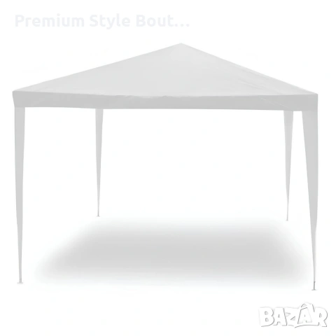 Градинска шатра тип "павилион", 3x3м, Водоустойчива, Прахово боядисана стомана, Бяла, снимка 5 - Градински мебели, декорация  - 53891841