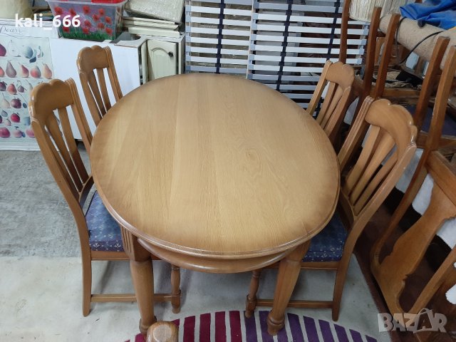 Маса+4 стола масив внос от Холандия , снимка 2 - Маси - 40024077