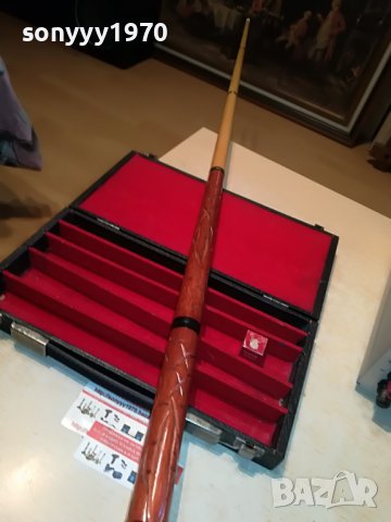 БИЛЯРД-КУФАР С ЩЕКА И КРЕДА ОТ ФРАНЦИЯ 0408221255, снимка 3 - Антикварни и старинни предмети - 37593905