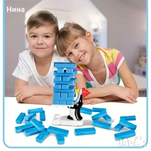 Детска игра за баланс Kingso - Дженга паник пингвини, снимка 2 - Образователни игри - 49327745