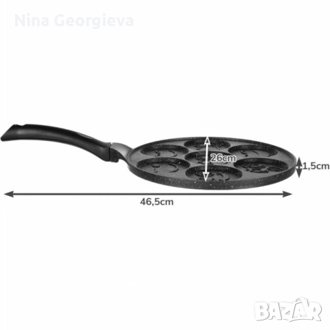 Тиган за палачинки с форми на емотикони – перфектен за весела и вкусна закуска, снимка 6 - Съдове за готвене - 51958277