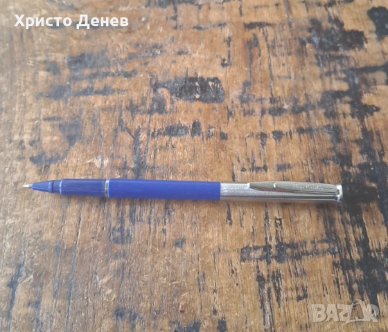 ролер Pierre Cardin синя пластмаса със стоманена капачка в метална кутия, снимка 4 - Ученически пособия, канцеларски материали - 54129005