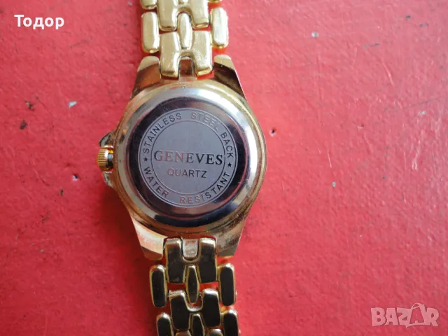 Страхотен позлатен часовник Geneves , снимка 4 - Дамски - 48347146