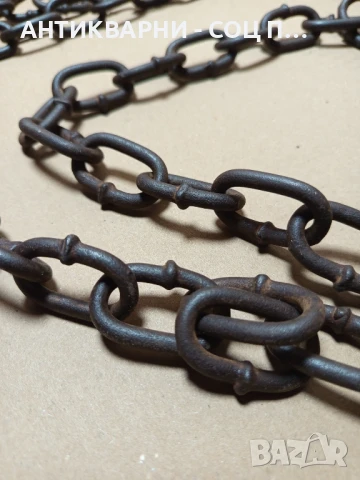 Соц Стари Затворнически Белезници Окови Тегло 9кг., снимка 5 - Антикварни и старинни предмети - 50489179