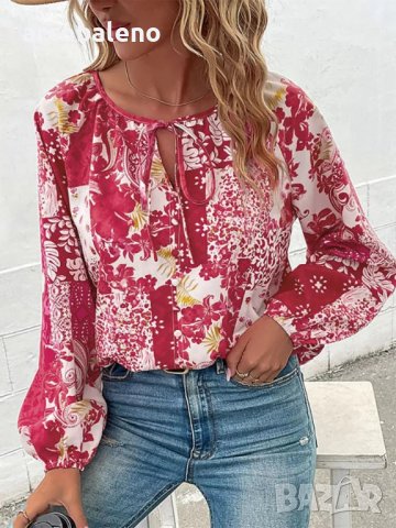 Дамска риза с балонен ръкав с пейсли , снимка 6 - Ризи - 39248412