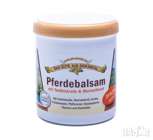 Конски балсам /pferdebalsam/ с дяволски нокът и мас от мармот 500 мл  от Германия