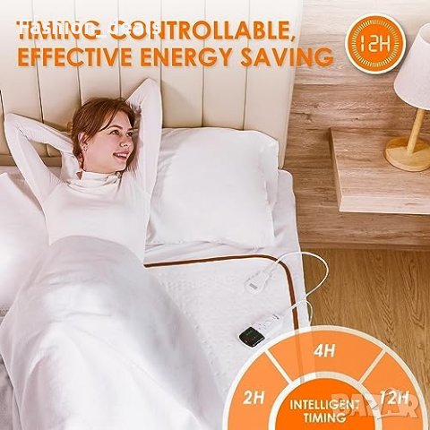 Нова топла електрическа Подложка Защита от Прегряване 150x80cm Подарък Дом, снимка 7 - Други стоки за дома - 42719520