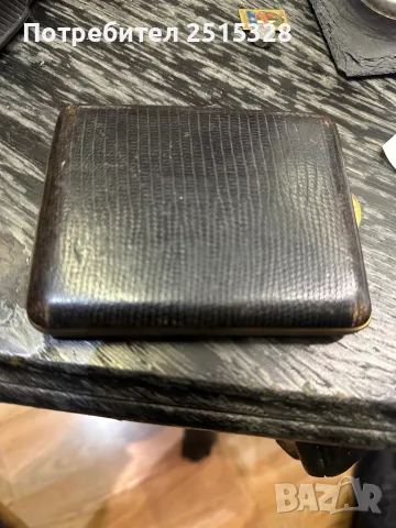 стара френска кожена табакера