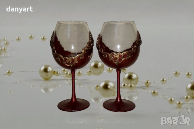 Комплект 2 чаши за вино „Винтидж“, снимка 2 - Чаши - 31934985